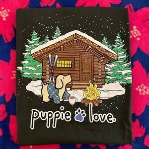 NWT Winter Cabin Puppie Love Tee